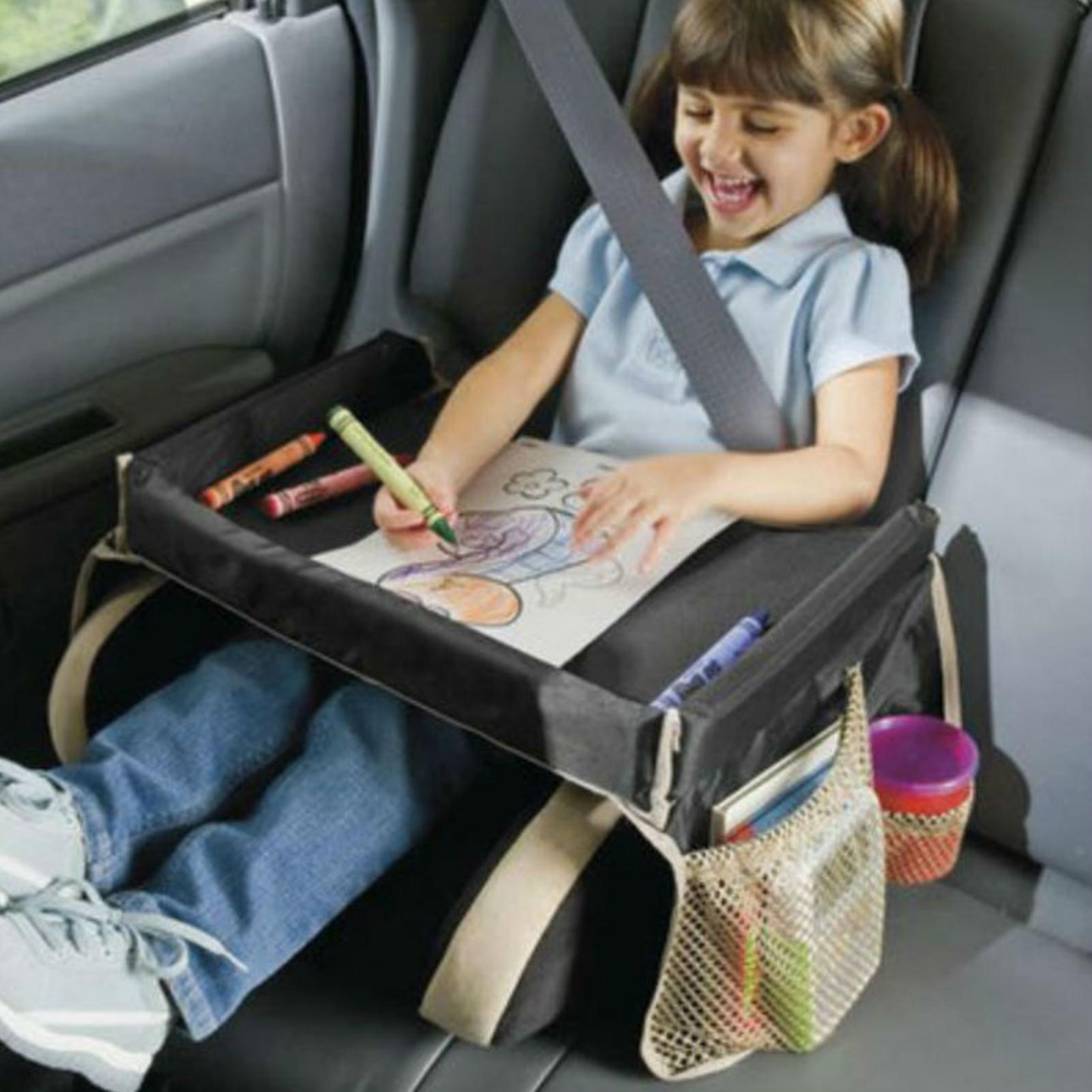 Desk Setup Organizer - Auto-Tablett für Kinder Kleinkind-Autositz-Tisch Autositz-Organizer mit