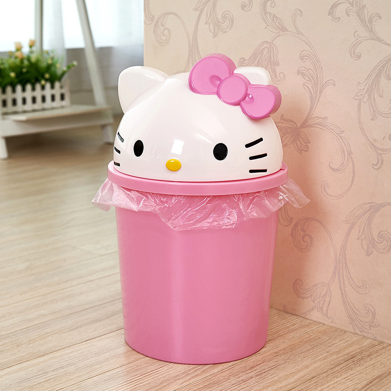 Desk Setup Design - Hello Kitty Kleiner Schreibtisch-Mülleimer für Bürotische,