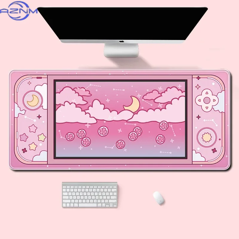 Desk Setup Accessories Aesthetic - Mond und Sterne Große Schreibtischunterlage Kawaii