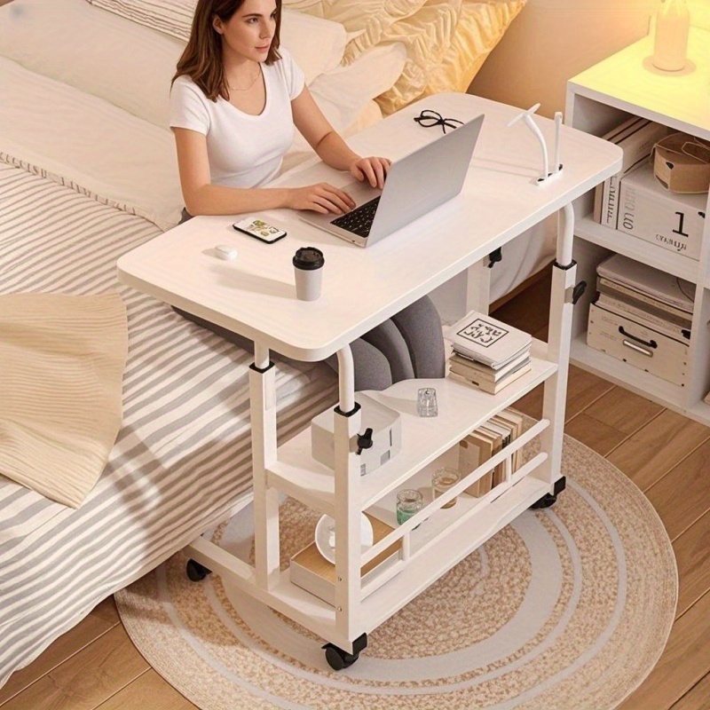Desk Setup Modern - Multifunktionaler Klapptisch mit Rollen, Höhenverstellbar und