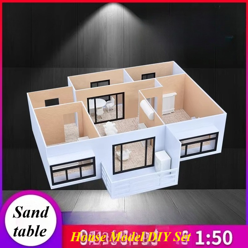 Desk Setup Design - 1:50 Maßstab Sandtisch-Diorama Innenarchitektur-Modellbausatz DIY Handgefertigtes