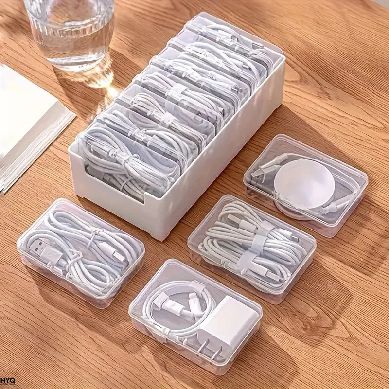 Desk Setup Organizer - Kabelorganisator, robuste Aufbewahrungsbox aus Kunststoff, tägliche