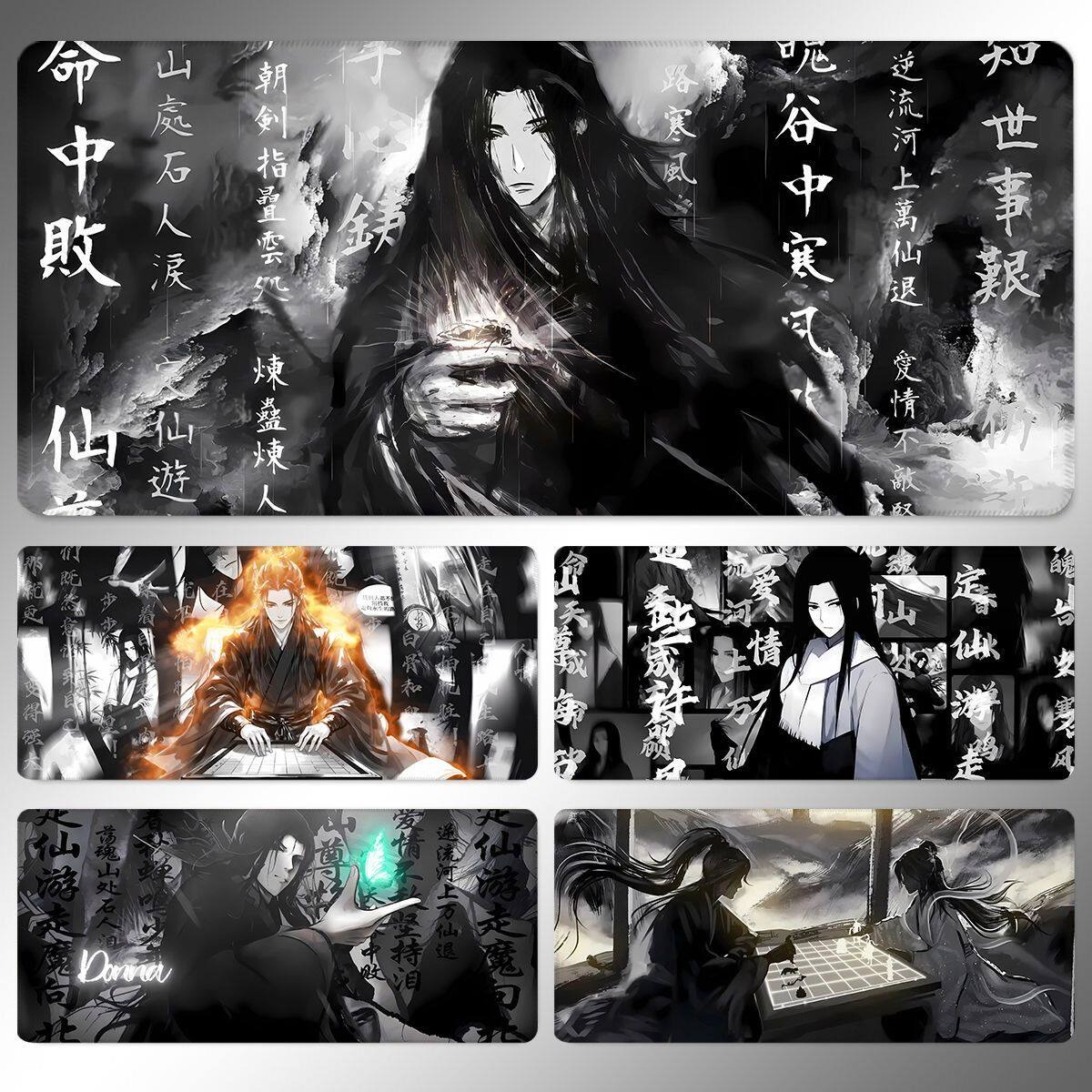 Desk Setup Dark - Chinesische Anime-Schreibtischunterlage, Xianxia Cultivation Mauspad, großes