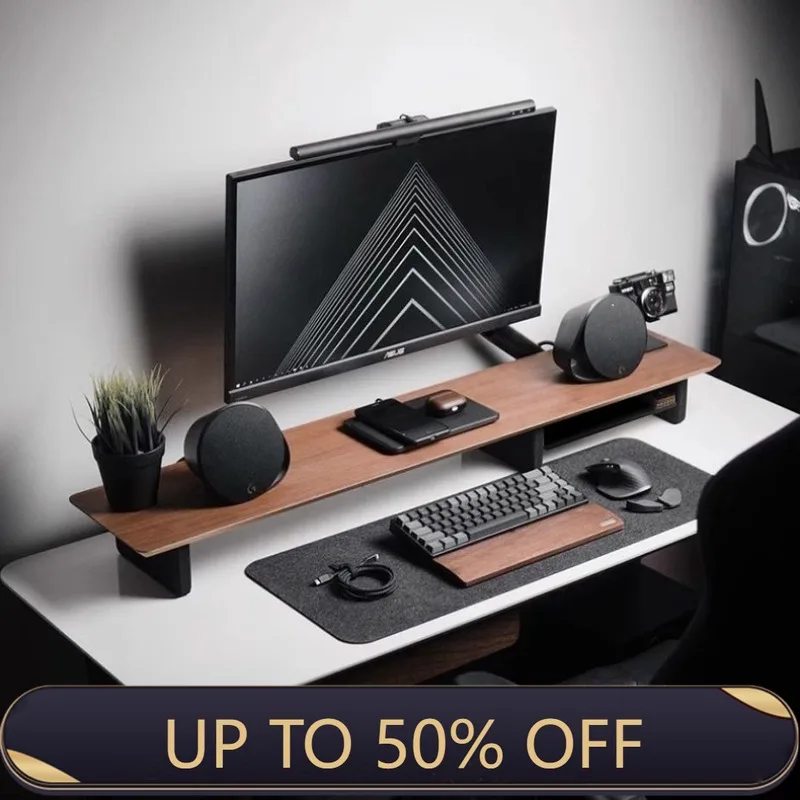 Setup Desk Monitor - Z1 Monitor-Höhenverstellständer, Luxuriöser Büroschreibtisch-Setup, E-Sports-Raum Monitorhalterung,