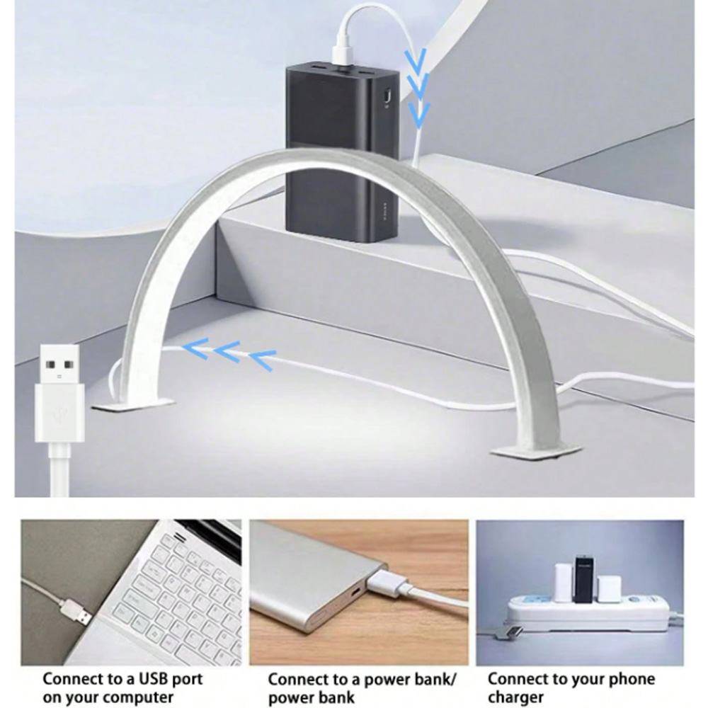 Desk Setup Modern - Nagellampe 40/66CM LED-Tischleuchte mit USB 5V