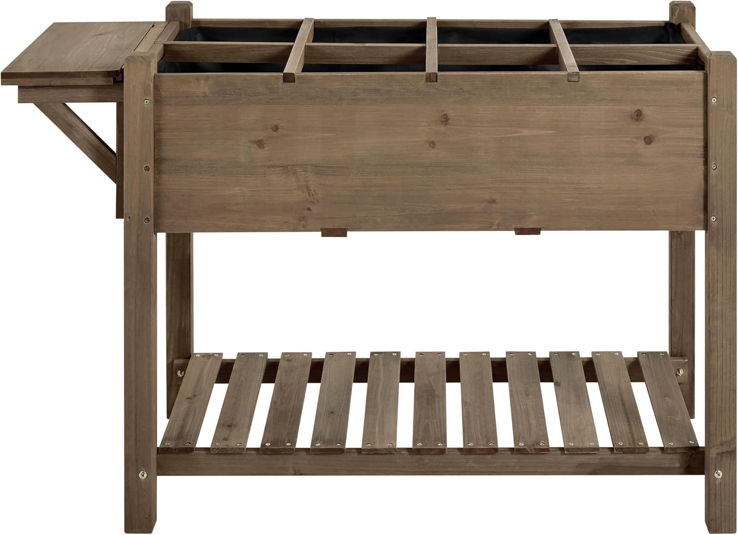 Desk Setup Dark - Kräutergarten-Pflanzgefäß, Freistehendes Gartenbeet aus Holz für
