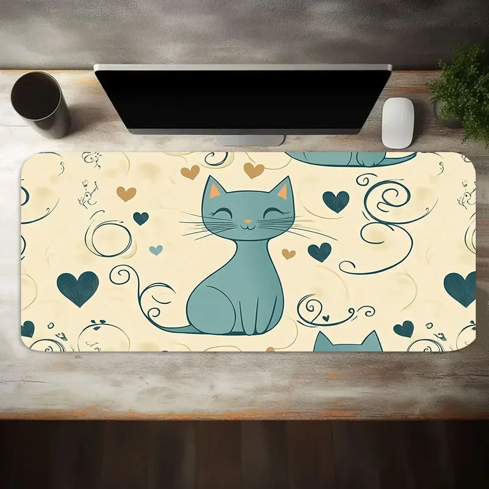 Gaming Setup Desk - Gaming-Mauspad 1 Stück Tier-Cartoon-Muster Rutschfeste Gummibasis