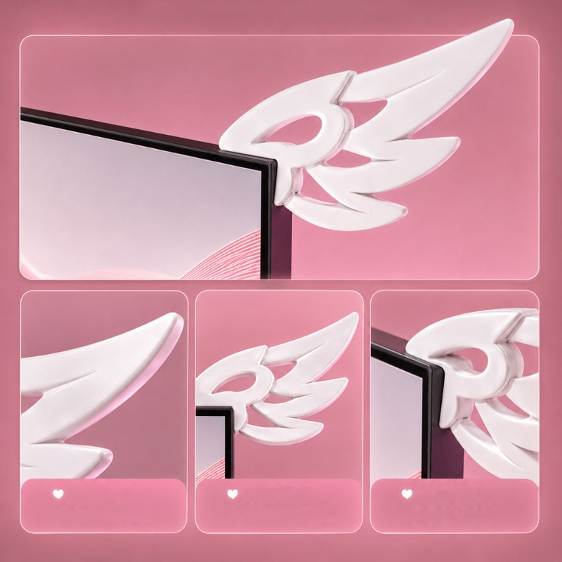 Kawaii 3D Flügel-Dekoration fü – Desk Setup Accessories Aesthetic Bewertung und Preis