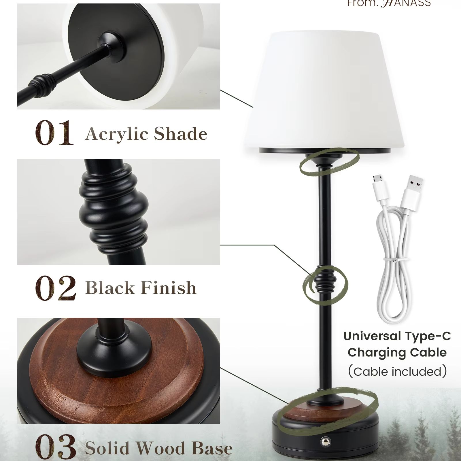 Kabellose Tischlampen-Set mit  – Desk Setup Modern Bewertung und Preis