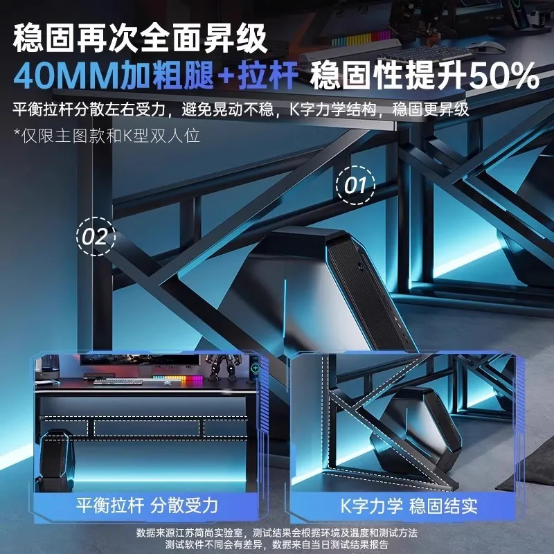 Doppelter E-Sports Gaming-Schr – Desk Setup Bedroom Bewertung und Preis