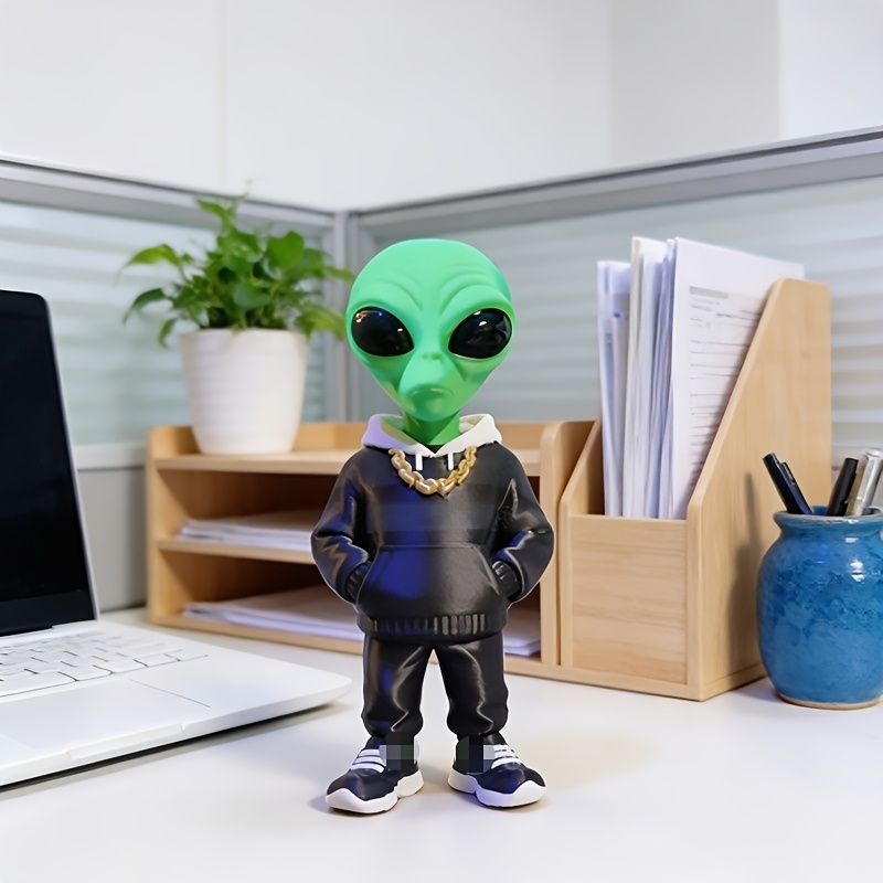 1 Stück grüne Alien-Figur mit  – Desk Setup Design Bewertung und Preis