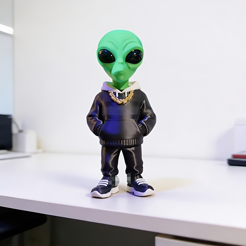 1 Stück grüne Alien-Figur mit  – Desk Setup Design Bewertung und Preis