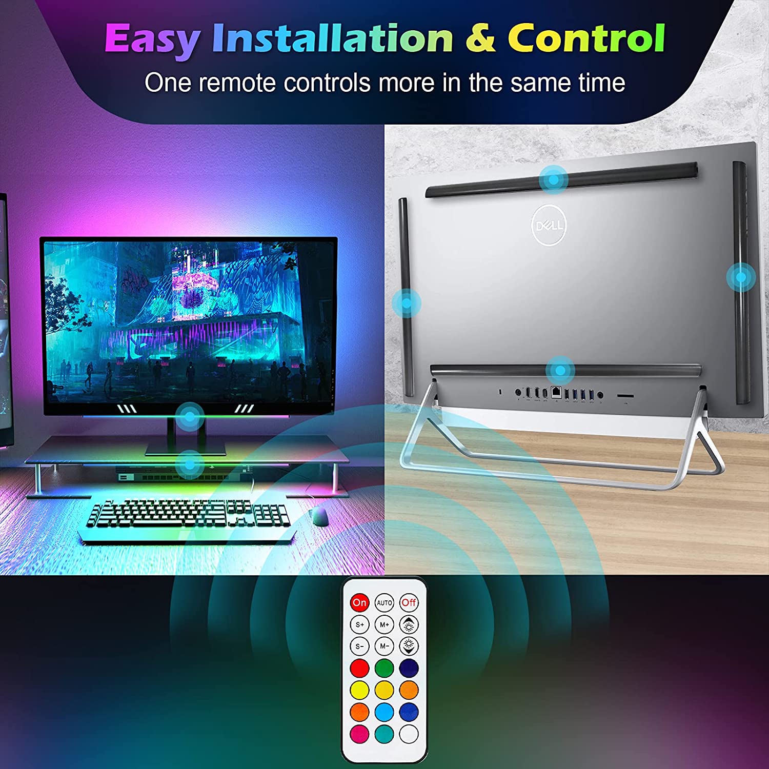 Unter Monitor Lichtleiste RGB  – Setup Desk Monitor Bewertung und Preis